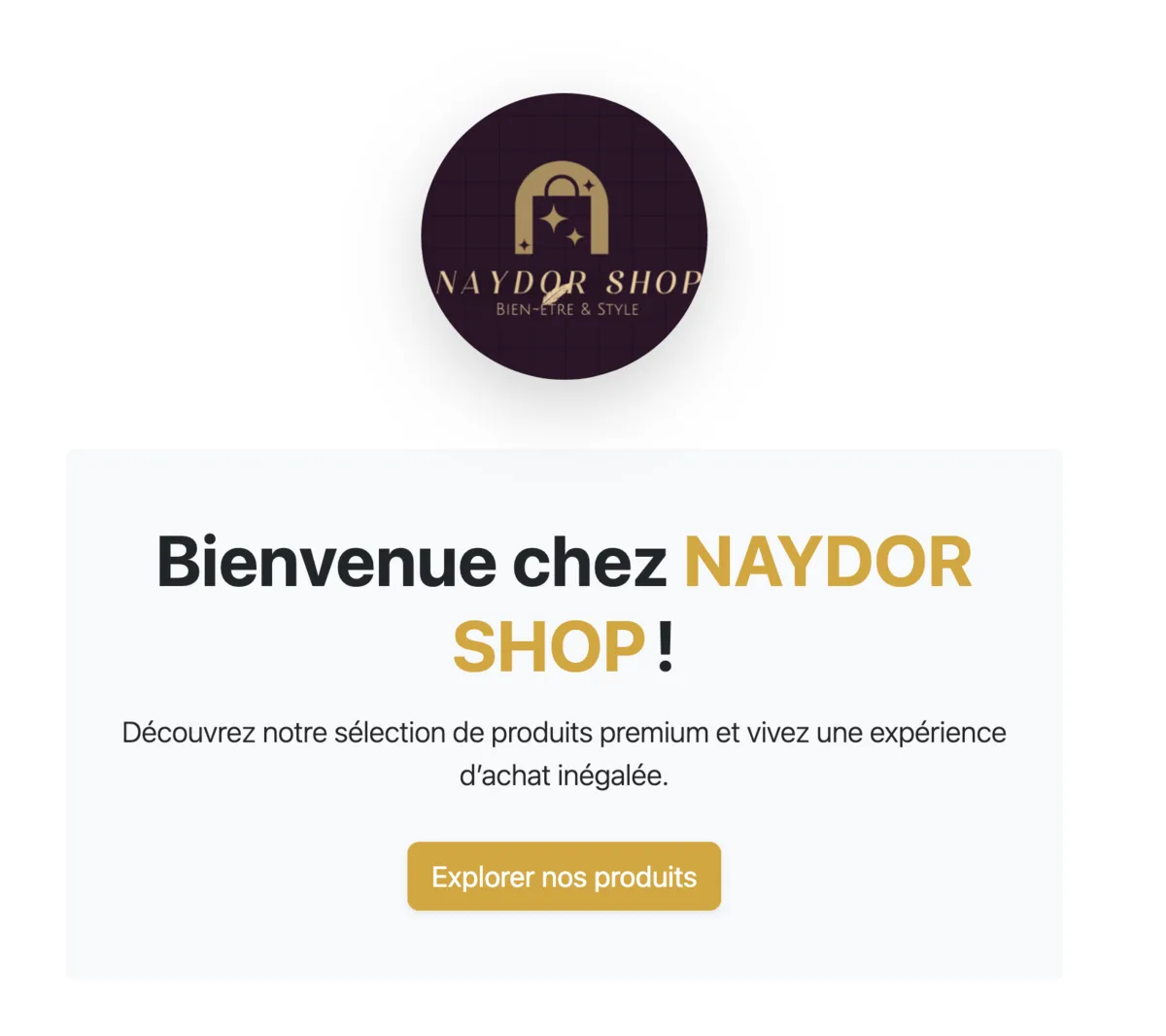 Naydor Shop — boutique e-commerce